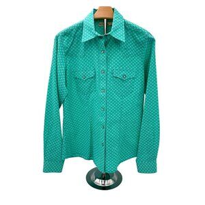 Rockies Western Button‎ Down Top Pearl Button
